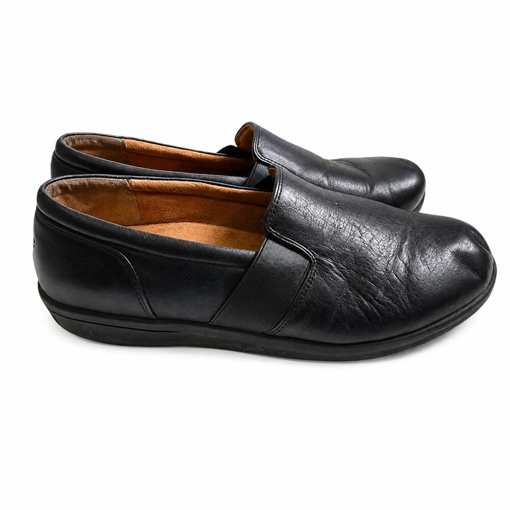 Vionic Gianna Black Leather Slip On Penny Loafers Women's 10 Comfort Shoes